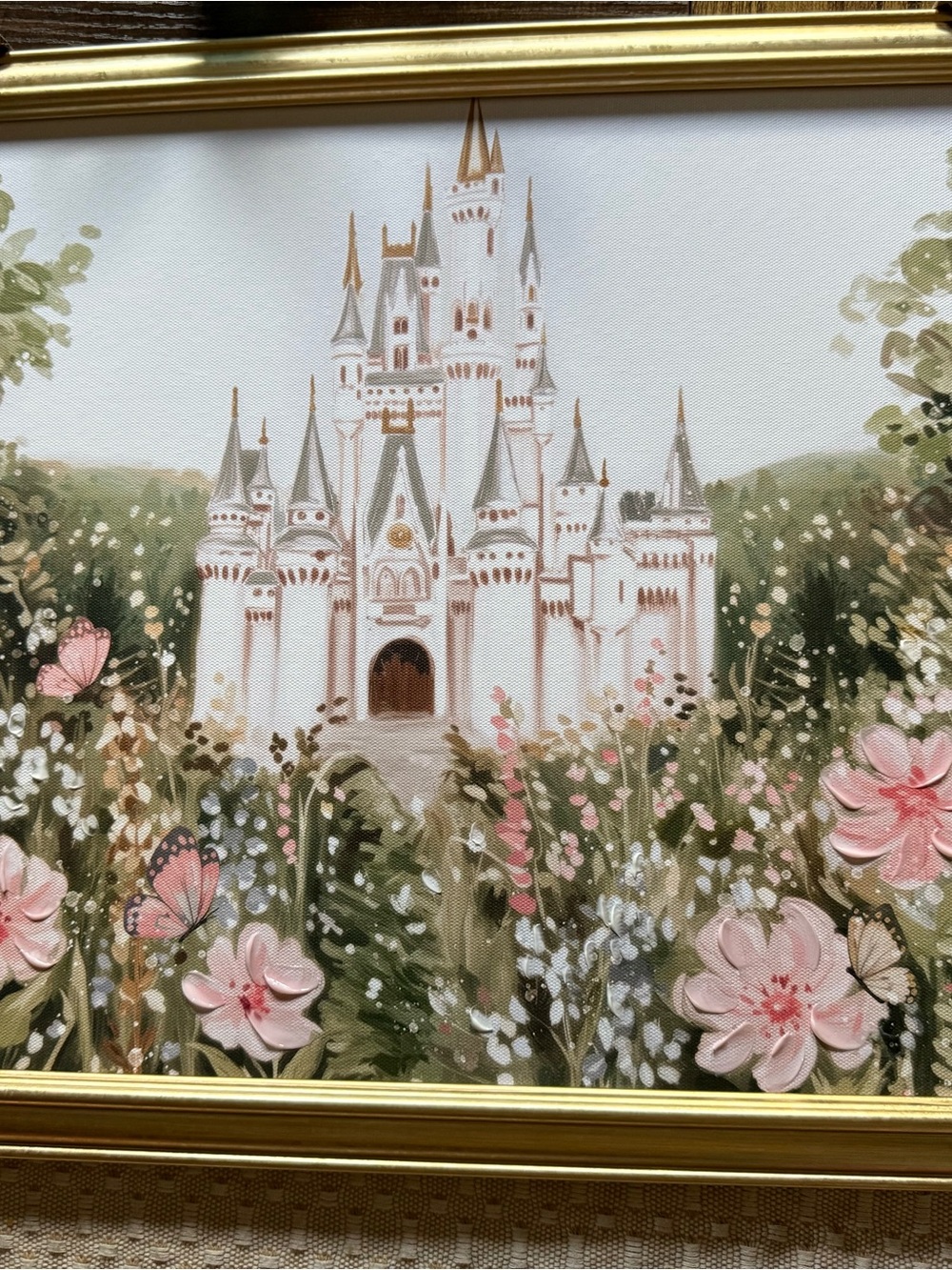 VIRAL SOLD OUT Hobby Lobby CASTLE Pink and Gold Castle Floral Wall Art